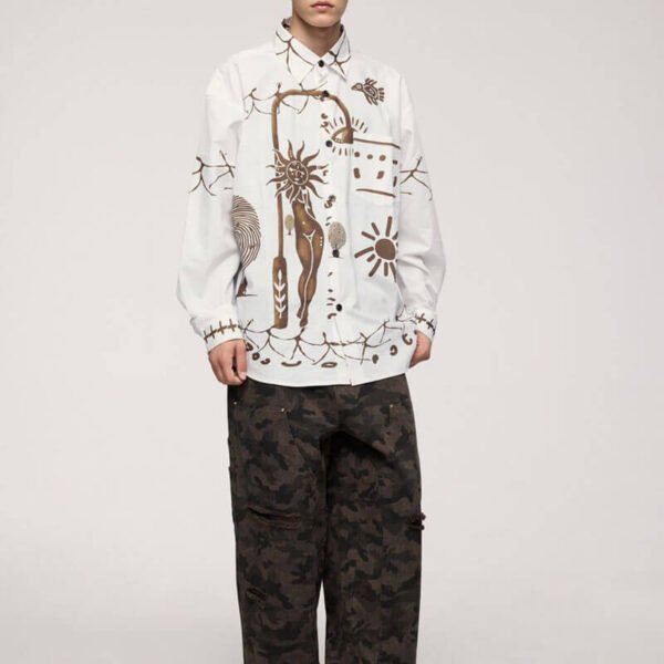 Custom Mural Print Seersucker Long Sleeve Shirt - Style 403807 - product detail view 8 Custom Mural Print Seersucker Long Sleeve Shirt - Style 403807 - product detail view 8