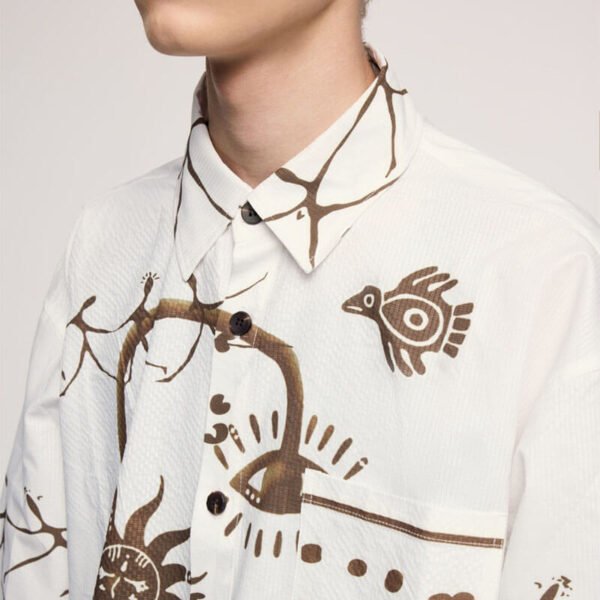 Custom Mural Print Seersucker Long Sleeve Shirt - Style 403807 - product detail view 12 Custom Mural Print Seersucker Long Sleeve Shirt - Style 403807 - product detail view 12