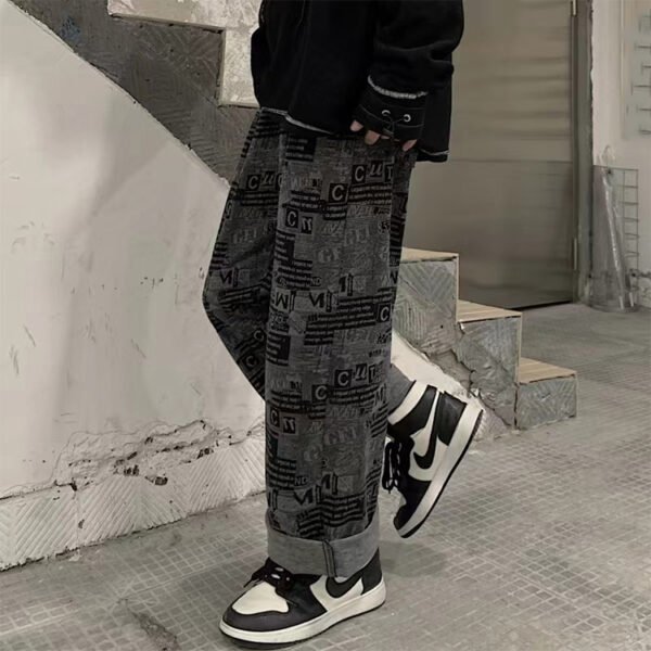 Custom Newspaper Check Wide-Leg Pants b312f1313ea46337 - Style B312F1 Custom Newspaper Check Wide-Leg Pants b312f1313ea46337 - Style B312F1