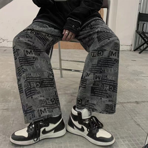 Custom Newspaper Check Wide-Leg Pants b312f1313ea46337 - Style B312F1 - product detail view 2 Custom Newspaper Check Wide-Leg Pants b312f1313ea46337 - Style B312F1 - product detail view 2