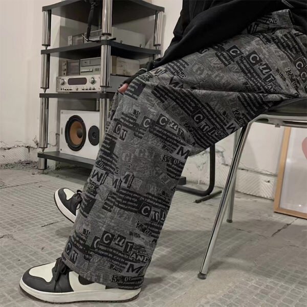 Custom Newspaper Check Wide-Leg Pants b312f1313ea46337 - Style B312F1 - product detail view 3 Custom Newspaper Check Wide-Leg Pants b312f1313ea46337 - Style B312F1 - product detail view 3