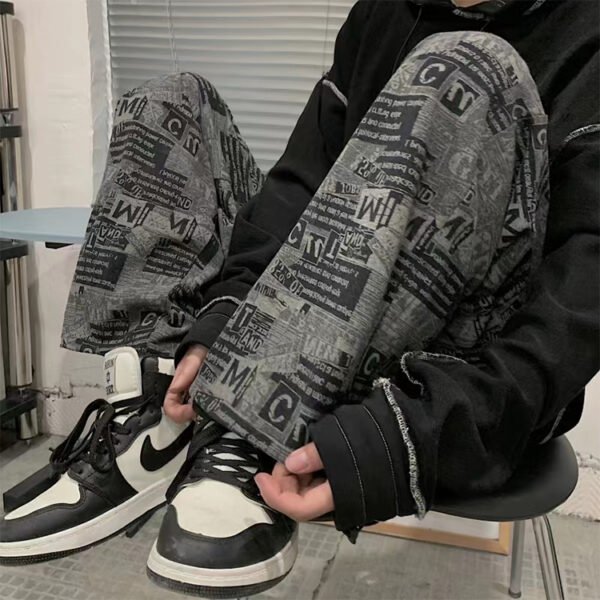 Custom Newspaper Check Wide-Leg Pants b312f1313ea46337 - Style B312F1 - product detail view 4 Custom Newspaper Check Wide-Leg Pants b312f1313ea46337 - Style B312F1 - product detail view 4