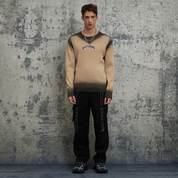 Custom Ombre Embroidered Crewneck Sweater ORI240819 - Style DFE8B5 - product detail view 6 Custom Ombre Embroidered Crewneck Sweater ORI240819 - Style DFE8B5 - product detail view 6
