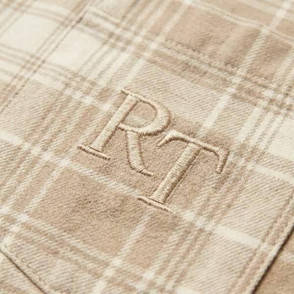 Custom Oversize Plaid Short-Sleeve Button-Up Shirt - Style 87C5C3 - product detail view 7