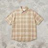 Custom Oversize Plaid Short-Sleeve Button-Up Shirt - Style 87C5C3 - product detail view 10