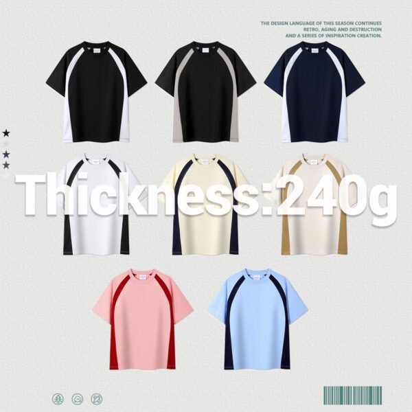 Custom 240 GSM Colorblock Oversize Pocket T-Shirt - Style D8E327 - product detail view 3 Custom 240 GSM Colorblock Oversize Pocket T-Shirt - Style D8E327 - product detail view 3
