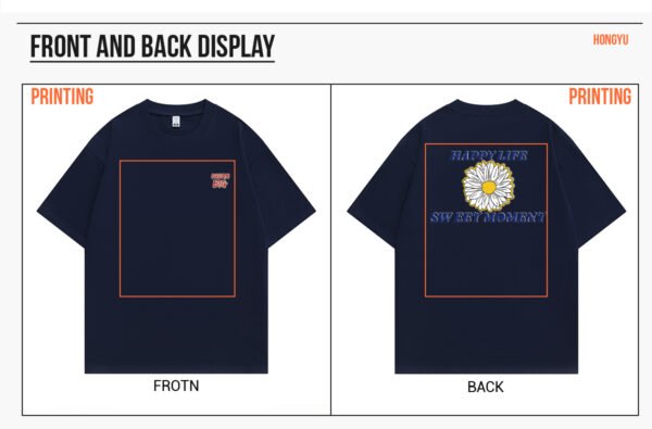 Custom Oversized 280 GSM Long-Staple Cotton T-Shirt - Style 2C5B8B - product detail view 12