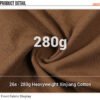 Custom Oversized 280 GSM Long-Staple Cotton T-Shirt - Style 2C5B8B - product detail view 10