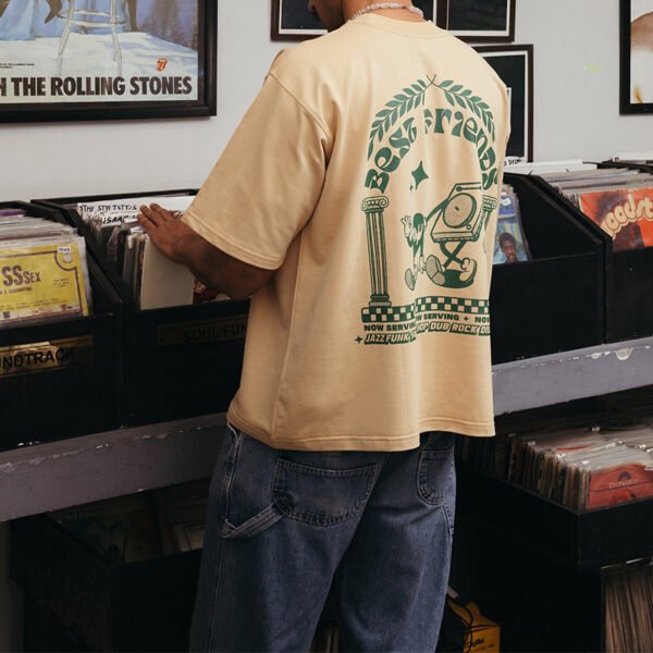 Custom Oversized Back Graphic T-Shirt - Style 5B6091