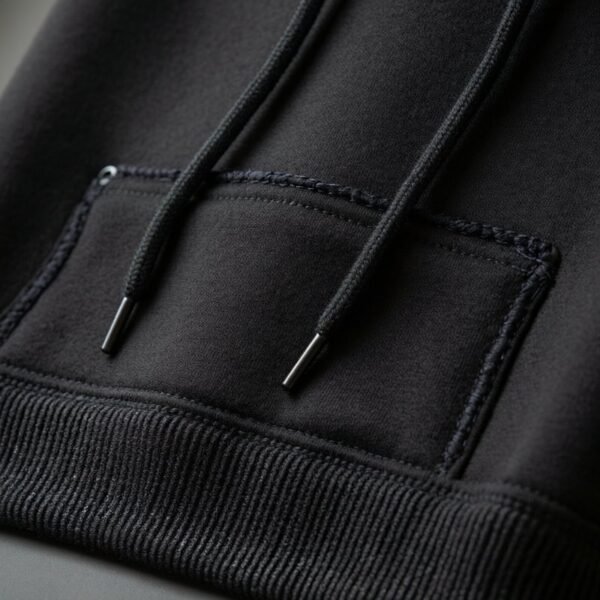 Custom Oversized Black Pullover Hoodie VW-C08469 - Style C08469 - product detail view 3