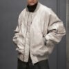 Custom Vintage-Washed Oversized Bomber Jacket - Style 49E561 - product detail view 2