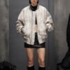 Custom Vintage-Washed Oversized Bomber Jacket - Style 49E561 - product detail view 6