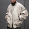 Custom Vintage-Washed Oversized Bomber Jacket - Style 49E561 - product detail view 7
