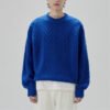 Custom Oversized Cable Crewneck Sweater - Style 10B867 - product detail view 2 Custom Oversized Cable Crewneck Sweater - Style 10B867 - product detail view 2