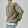 Custom Oversized Cable Crewneck Sweater - Style 10B867 - product detail view 5 Custom Oversized Cable Crewneck Sweater - Style 10B867 - product detail view 5