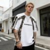 Custom Oversized Camo Panel Streetwear Tee - Style 0E91E7 - product detail view 2 Custom Oversized Camo Panel Streetwear Tee - Style 0E91E7 - product detail view 2