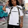 Custom Oversized Camo Panel Streetwear Tee - Style 0E91E7 - product detail view 3 Custom Oversized Camo Panel Streetwear Tee - Style 0E91E7 - product detail view 3