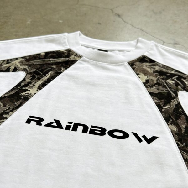 Custom Oversized Camo Panel Streetwear Tee - Style 0E91E7 - product detail view 5 Custom Oversized Camo Panel Streetwear Tee - Style 0E91E7 - product detail view 5
