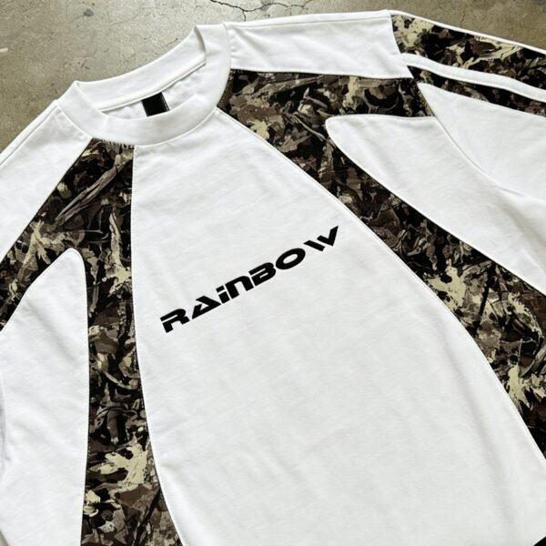 Custom Oversized Camo Panel Streetwear Tee - Style 0E91E7 - product detail view 7 Custom Oversized Camo Panel Streetwear Tee - Style 0E91E7 - product detail view 7
