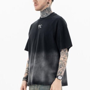 Custom Dark Wash Oversized Streetwear T-Shirt - Style 9D7088