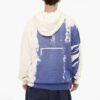 Custom Oversized Contrast-Panel Printed Pullover Hoodie - Style 07BFAA - product detail view 3