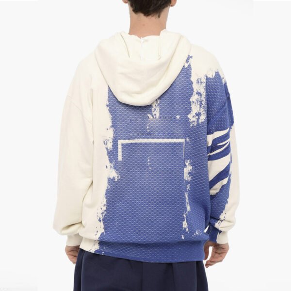 Custom Oversized Contrast-Panel Printed Pullover Hoodie - Style 07BFAA - product detail view 3