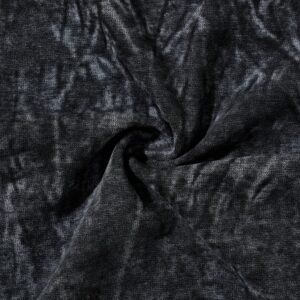 Close-up of black and grey vintage wash fabric