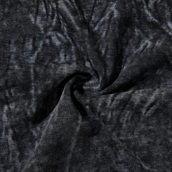 Custom Oversized Cotton Vintage Wash T-Shirt - Style 81F311 Close-up of black and grey vintage wash fabric