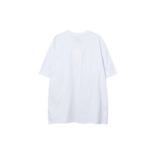 Plain white oversized short-sleeve crewneck t-shirt