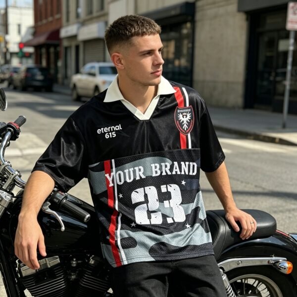 Custom Oversized Digital-Print Mesh Soccer Jersey - Style 64A832 - product detail view 2