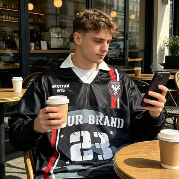 Custom Oversized Digital-Print Mesh Soccer Jersey - Style 64A832 - product detail view 5