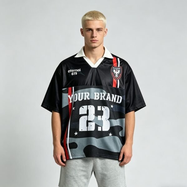 Custom Oversized Digital-Print Mesh Soccer Jersey - Style 64A832 - product detail view 8