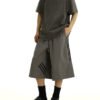 Custom Oversized Drawstring Denim Shorts - Style FBD85C