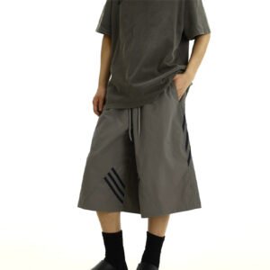 Custom Oversized Drawstring Denim Shorts - Style FBD85C