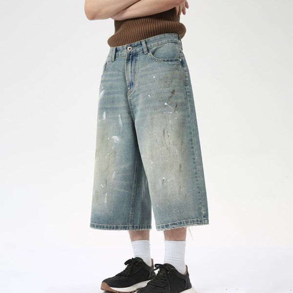 Custom Oversized Drawstring Denim Shorts - Style FBD85C - product detail view 2