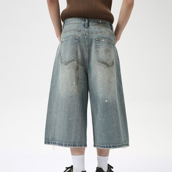 Custom Oversized Drawstring Denim Shorts - Style FBD85C - product detail view 3
