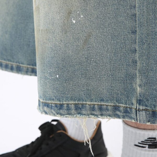 Custom Oversized Drawstring Denim Shorts - Style FBD85C - product detail view 5