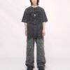 Custom Acid-Wash Oversized Embroidered T-Shirt - Style 3E6660 - product detail view 3