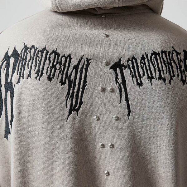 Custom Oversized Gothic Print Full-Zip Hoodie - Style 56C18E - product detail view 8 Custom Oversized Gothic Print Full-Zip Hoodie - Style 56C18E - product detail view 8