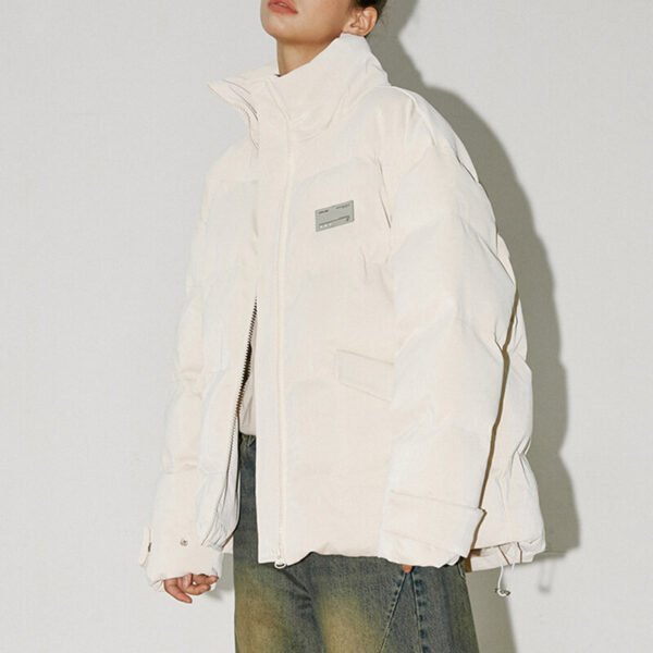 Custom Oversized Glossy Puffer Jacket - Style 8CA091 - product detail view 4 Custom Oversized Glossy Puffer Jacket - Style 8CA091 - product detail view 4