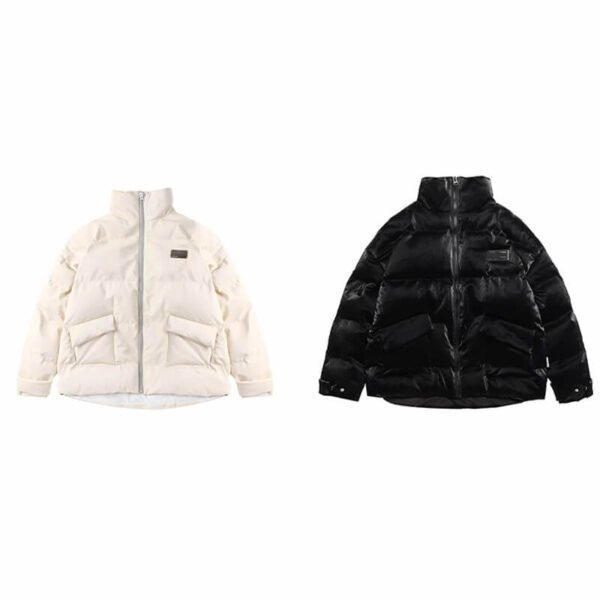 Custom Oversized Glossy Puffer Jacket - Style 8CA091 - product detail view 6 Custom Oversized Glossy Puffer Jacket - Style 8CA091 - product detail view 6