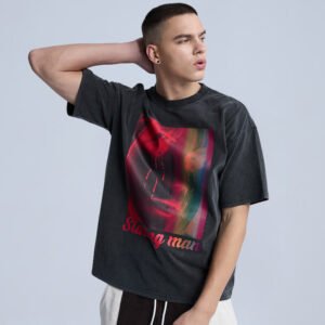 Custom Oversized Graphic Cotton T-Shirt - 14C0 - Style 14C0CA