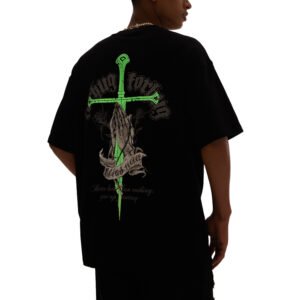 Custom Oversized Graphic Crew Neck T-Shirt - 8067143 - Style 2EC267