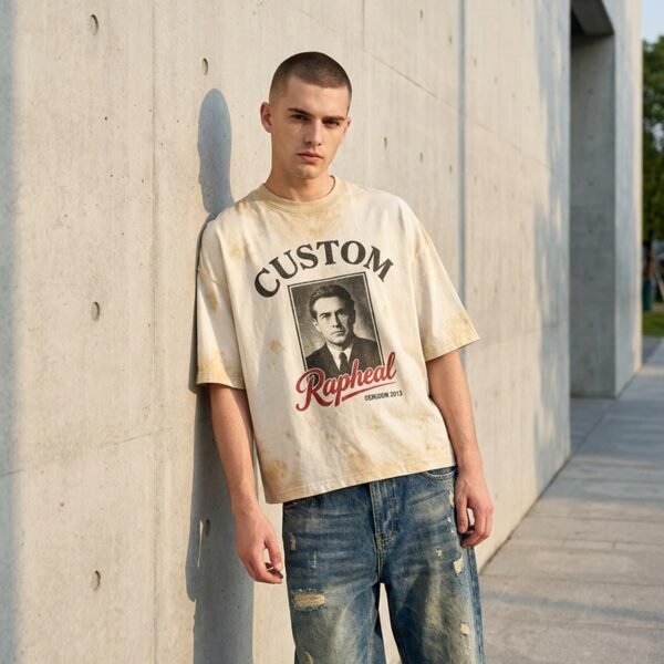 Custom Oversized Graphic Crewneck Sweatshirt - Style 5AB74A - product detail view 2