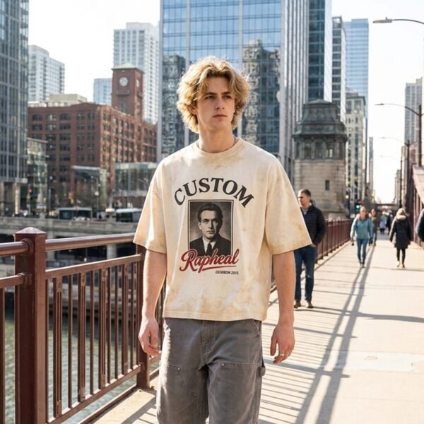 Custom Oversized Graphic Crewneck Sweatshirt - Style 5AB74A - product detail view 3