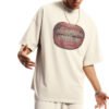 Custom Oversized Tooth Graphic Digital-Print T-Shirt - Style 2B1C1B - product detail view 5