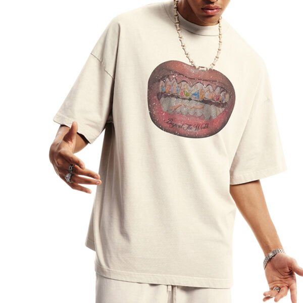 Custom Oversized Tooth Graphic Digital-Print T-Shirt - Style 2B1C1B - product detail view 5