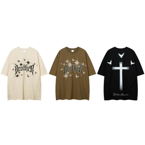 Custom 230 GSM Oversized Graphic Streetwear T-Shirt | - Style E6B429 - product detail view 5 Custom 230 GSM Oversized Graphic Streetwear T-Shirt | - Style E6B429 - product detail view 5