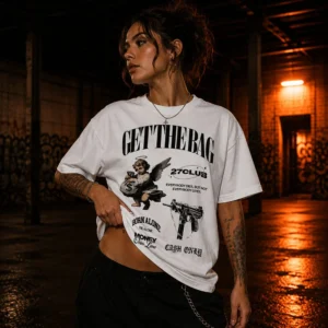 Custom Oversized Graphic Streetwear Tee - Style 1B1A45
