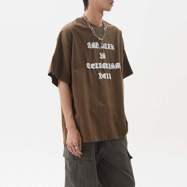 Custom Oversized Graphic Crewneck T-Shirt - Style EC06CF - product detail view 2